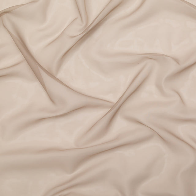 Smooth Drapery Sheers Fabric - Fawn - British Imported