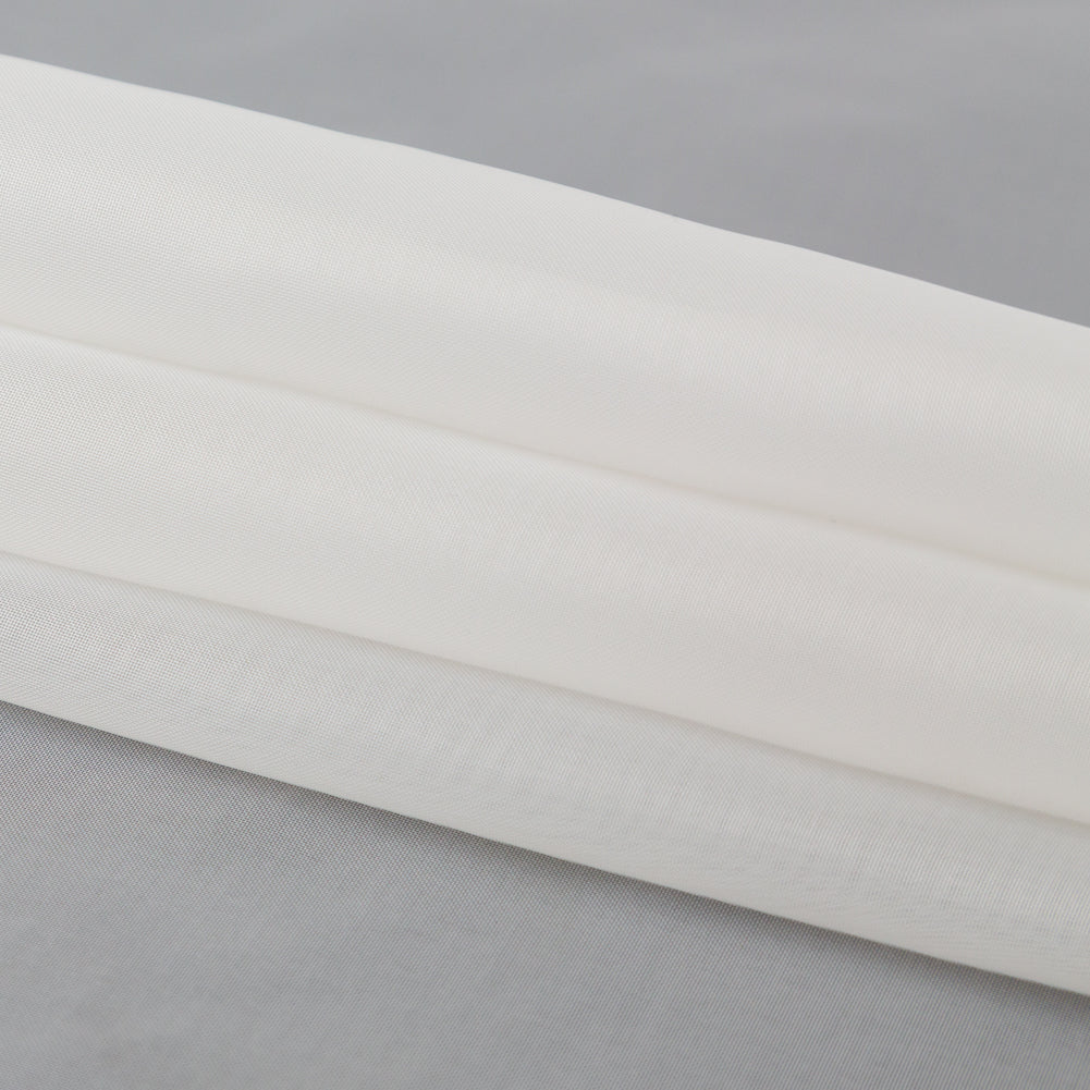 Smooth Drapery Sheers Fabric - Ivory - British Imported Folded