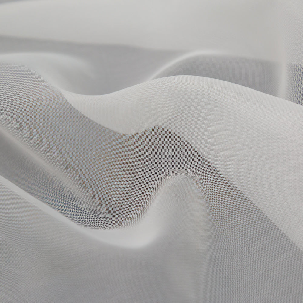 Smooth Drapery Sheers Fabric - Ivory - British Imported Detail