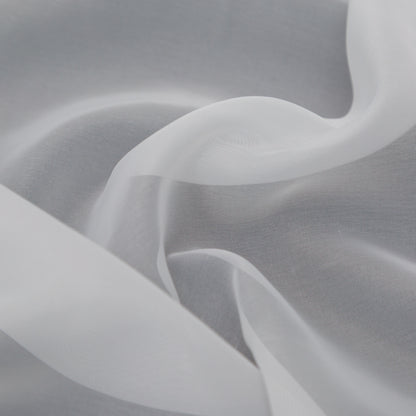 Smooth Drapery Sheers Fabric - Snow - British Imported Detail