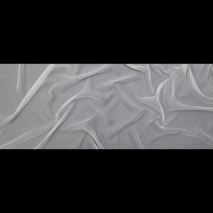 Smooth Drapery Sheers Fabric - Snow - British Imported Full