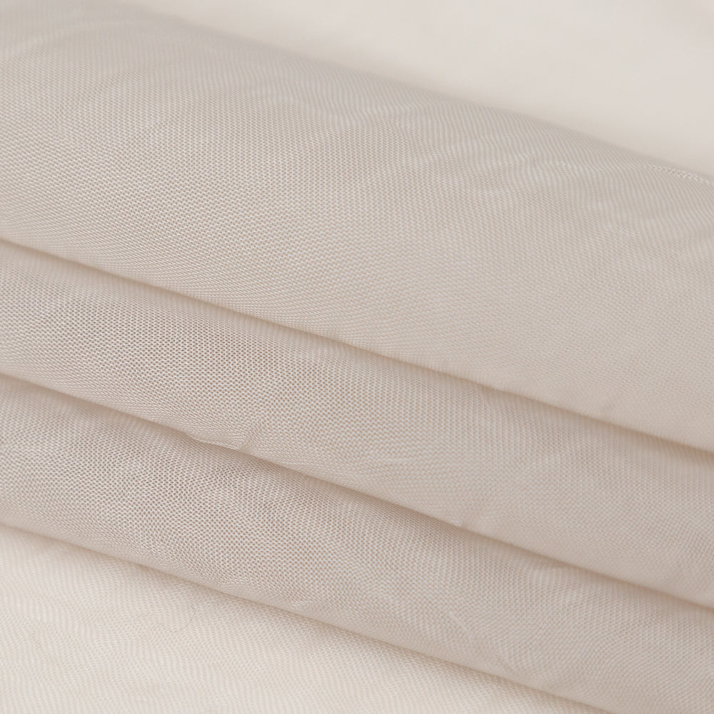 Wrinkled Drapery Sheer Fabric - Linen - British Imported Folded