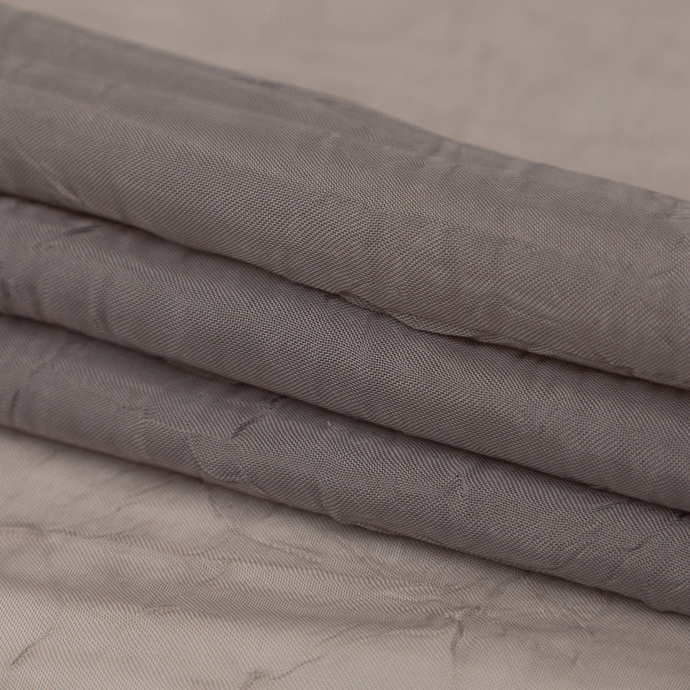Wrinkled Drapery Sheer Fabric - Mole - British Imported Folded