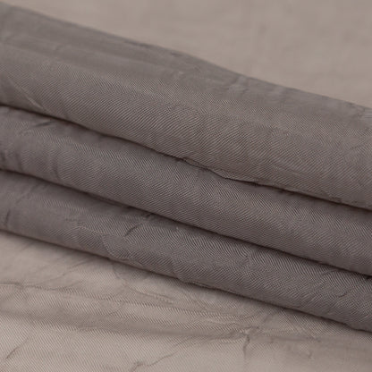 Wrinkled Drapery Sheer Fabric - Mole - British Imported Folded