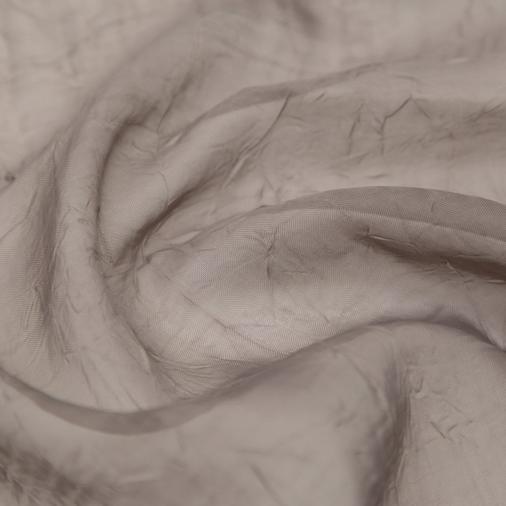 Wrinkled Drapery Sheer Fabric - Mole - British Imported Detail
