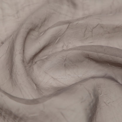 Wrinkled Drapery Sheer Fabric - Mole - British Imported Detail