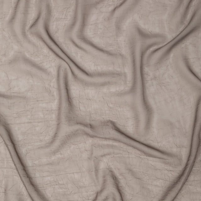 Wrinkled Drapery Sheer Fabric - Mole - British Imported