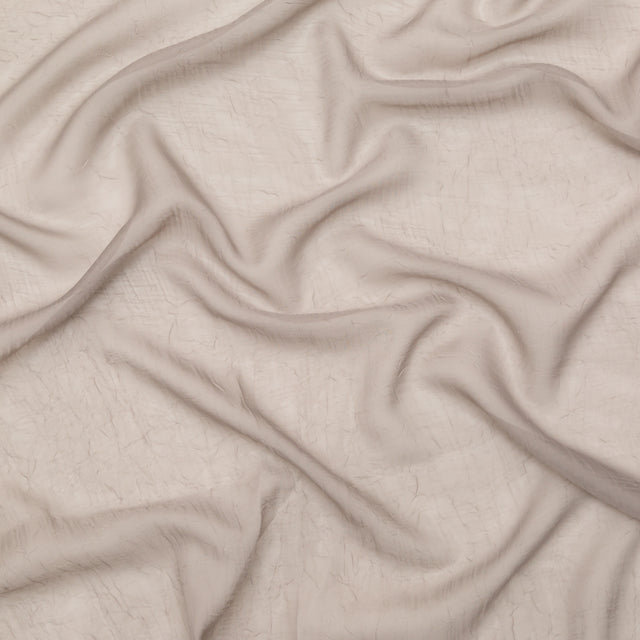 Wrinkled Drapery Sheer Fabric - Otter - British Imported