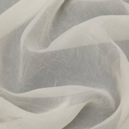 Wrinkled Drapery Sheer Fabric - Oyster - British Imported Detail