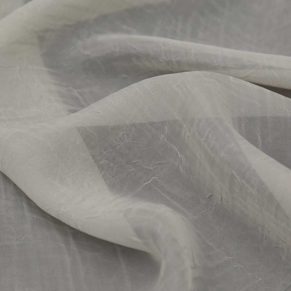 Wrinkled Drapery Sheer Fabric - Pebble - British Imported Detail