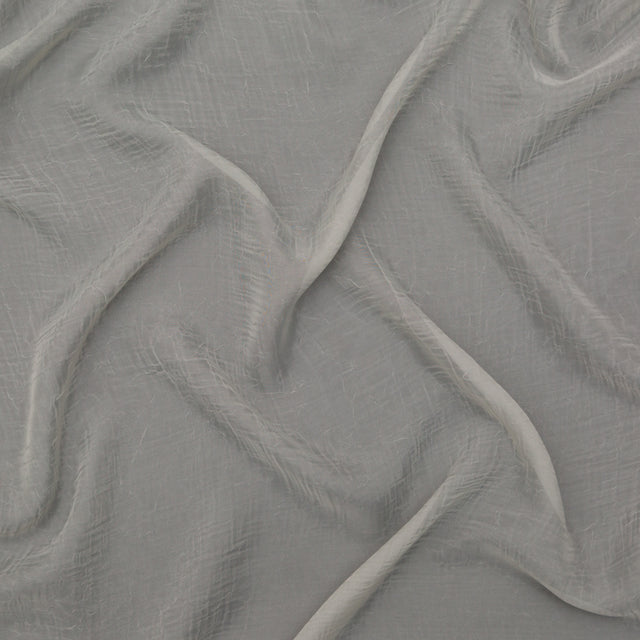 Wrinkled Drapery Sheer Fabric - Pebble - British Imported