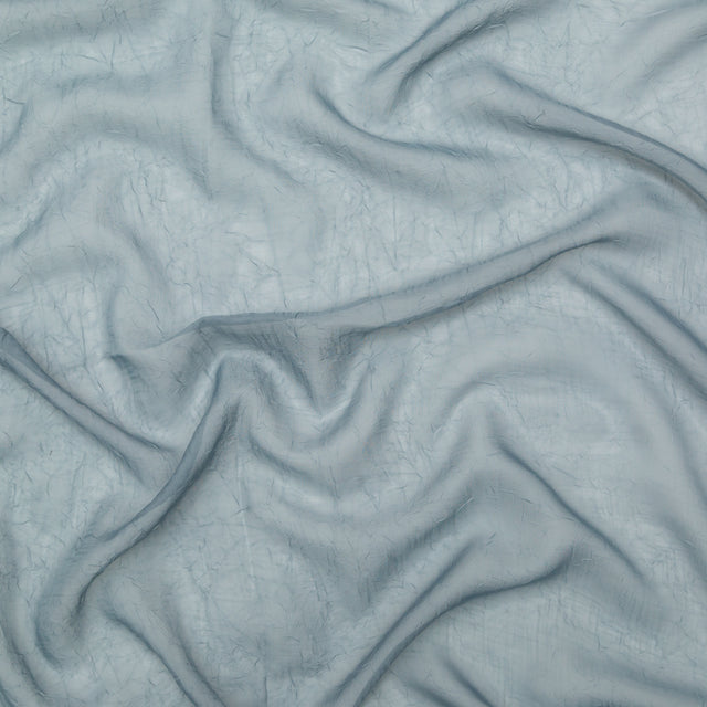 Wrinkled Drapery Sheer Fabric - River - British Imported