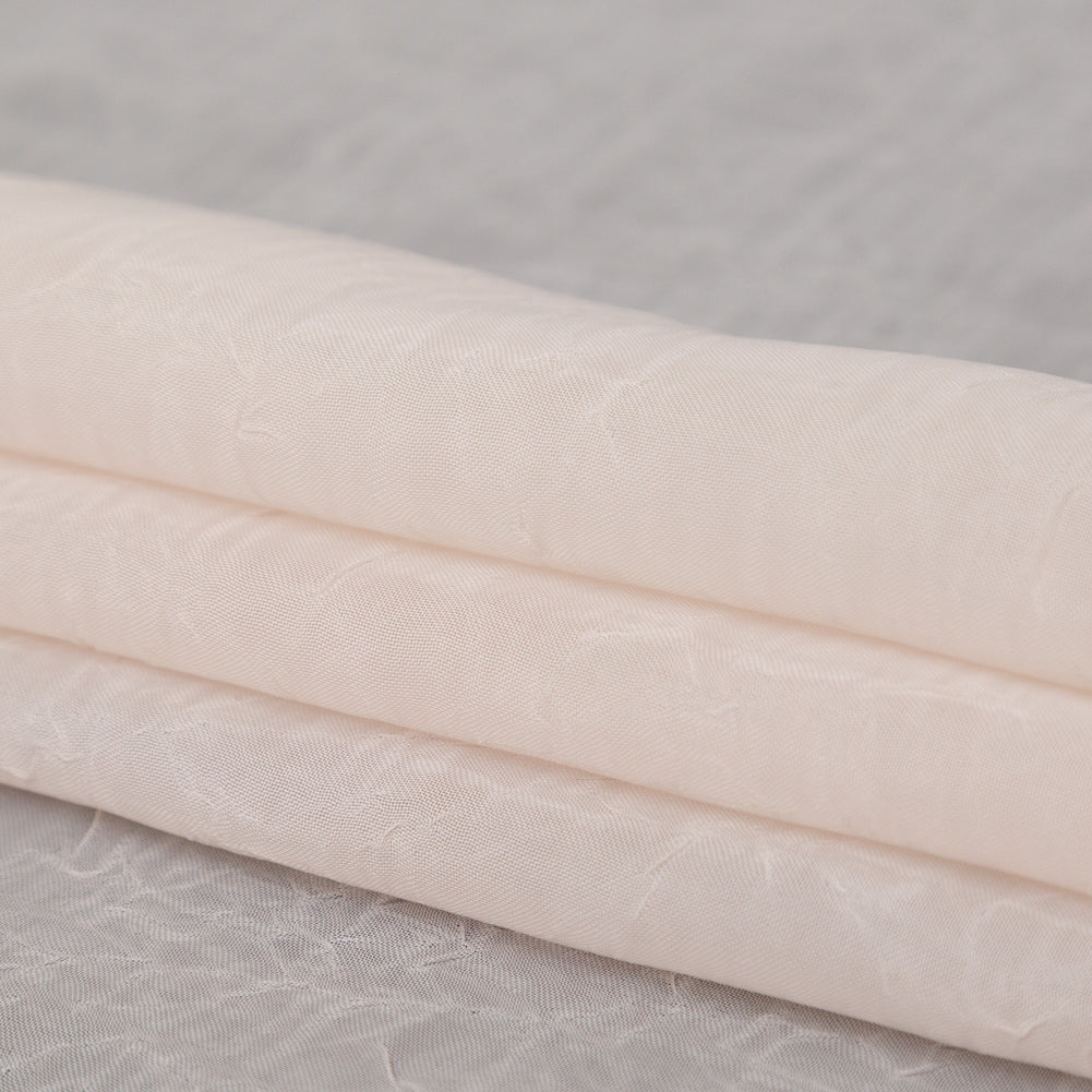 Wrinkled Drapery Sheer Fabric - Shell - British Imported Folded