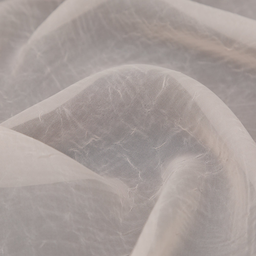 Wrinkled Drapery Sheer Fabric - Shell - British Imported Detail