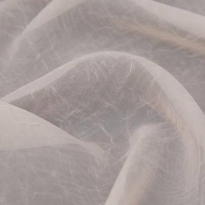 Wrinkled Drapery Sheer Fabric - Shell - British Imported Detail