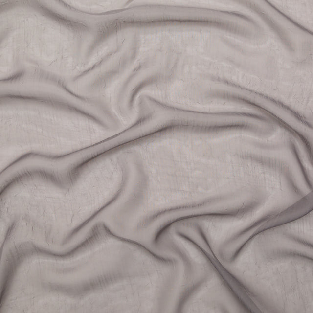 Wrinkled Drapery Sheer Fabric - Smoke - British Imported