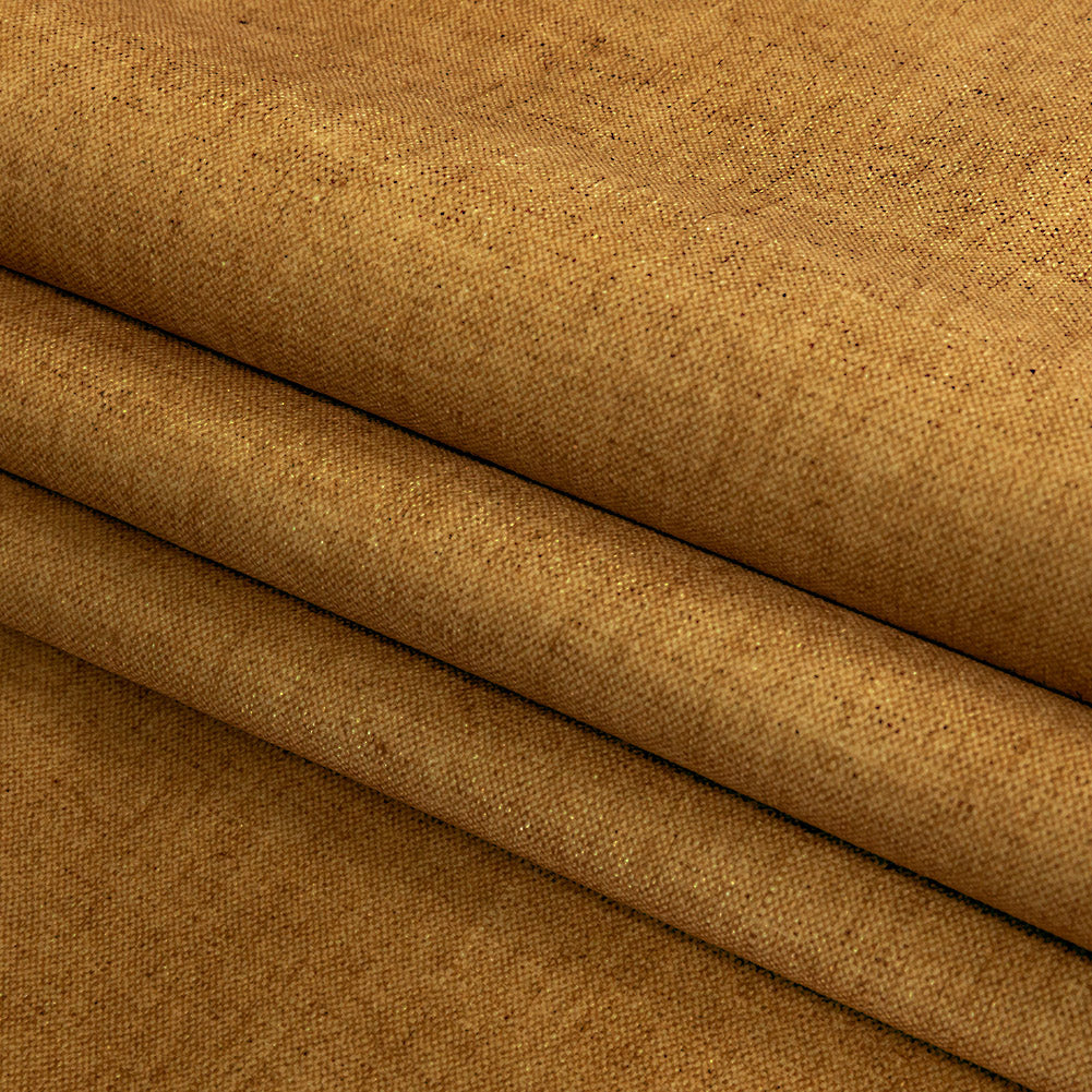 Polyester Microvelvet - Ochre - British Imported Folded