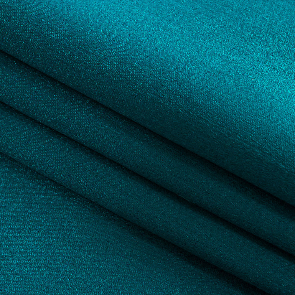 Home Decor Polyester Satin - Peacock - British Imported Folded