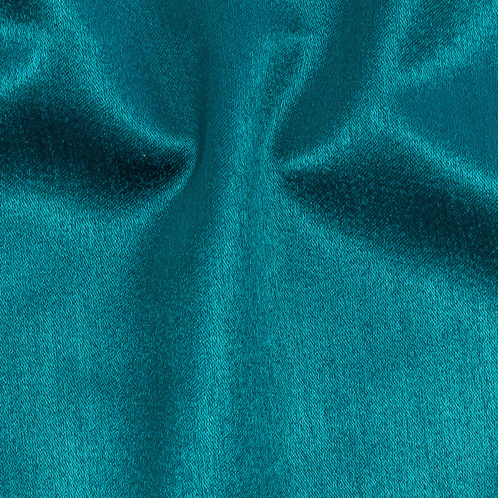 Home Decor Polyester Satin - Peacock - British Imported Detail