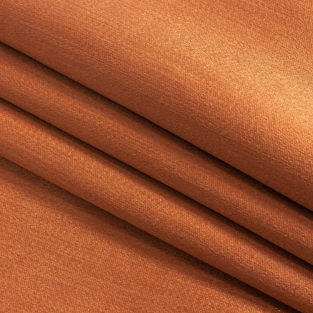 Home Decor Polyester Satin - Terracotta - British Imported Folded