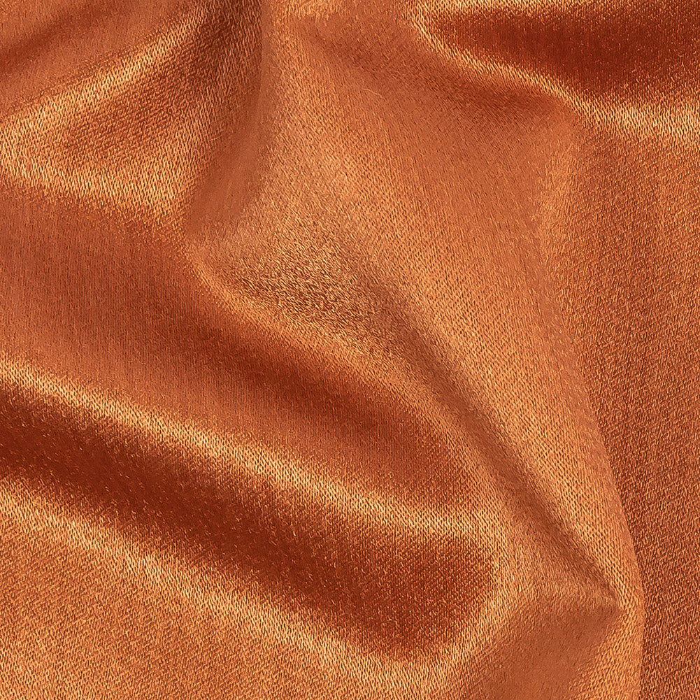 Home Decor Polyester Satin - Terracotta - British Imported Detail