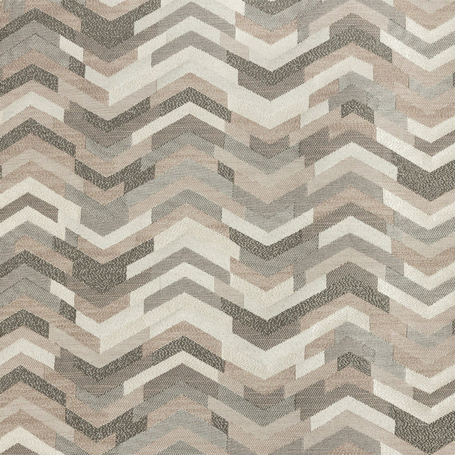 Polyester Jacquard - Blush Tactile Zig Zags - British Imported