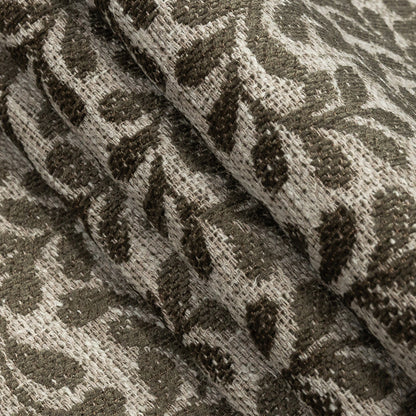 Chenille Jacquard - Moss Leafy Willow - British Imported Folded