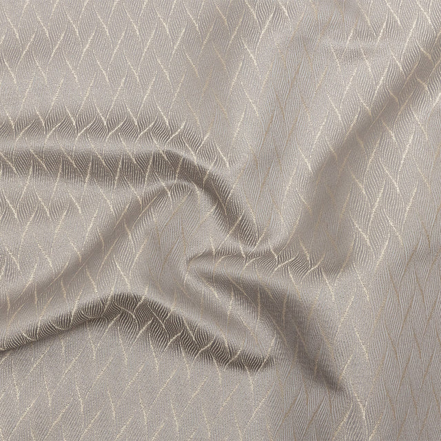 Drapery Jacquard - Pewter Flowing Leaves - British Imported