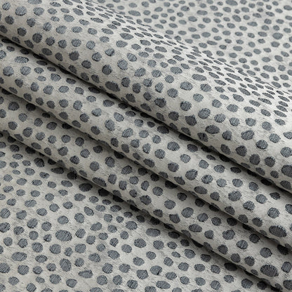 Polyester Jacquard - Pewter Spots - British Imported Folded