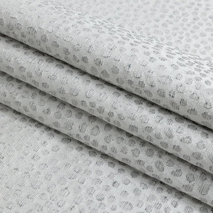 Polyester Jacquard - Platinum Spots - British Imported Folded