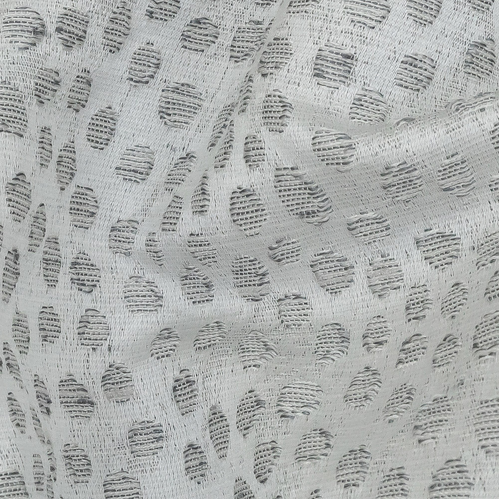 Polyester Jacquard - Platinum Spots - British Imported Detail