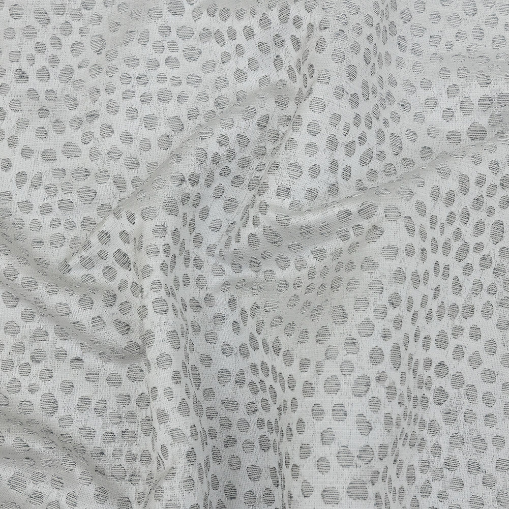 Polyester Jacquard - Platinum Spots - British Imported