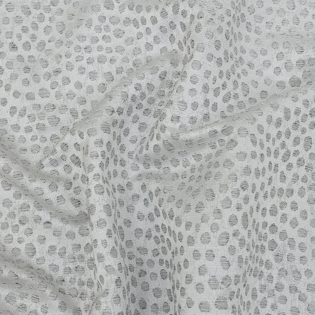 Polyester Jacquard - Platinum Spots - British Imported