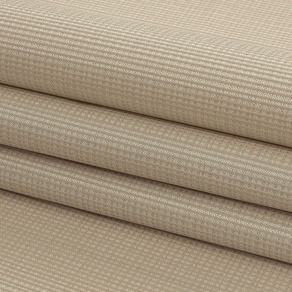 Gridded Polyester Woven - Champagne - British Imported Folded