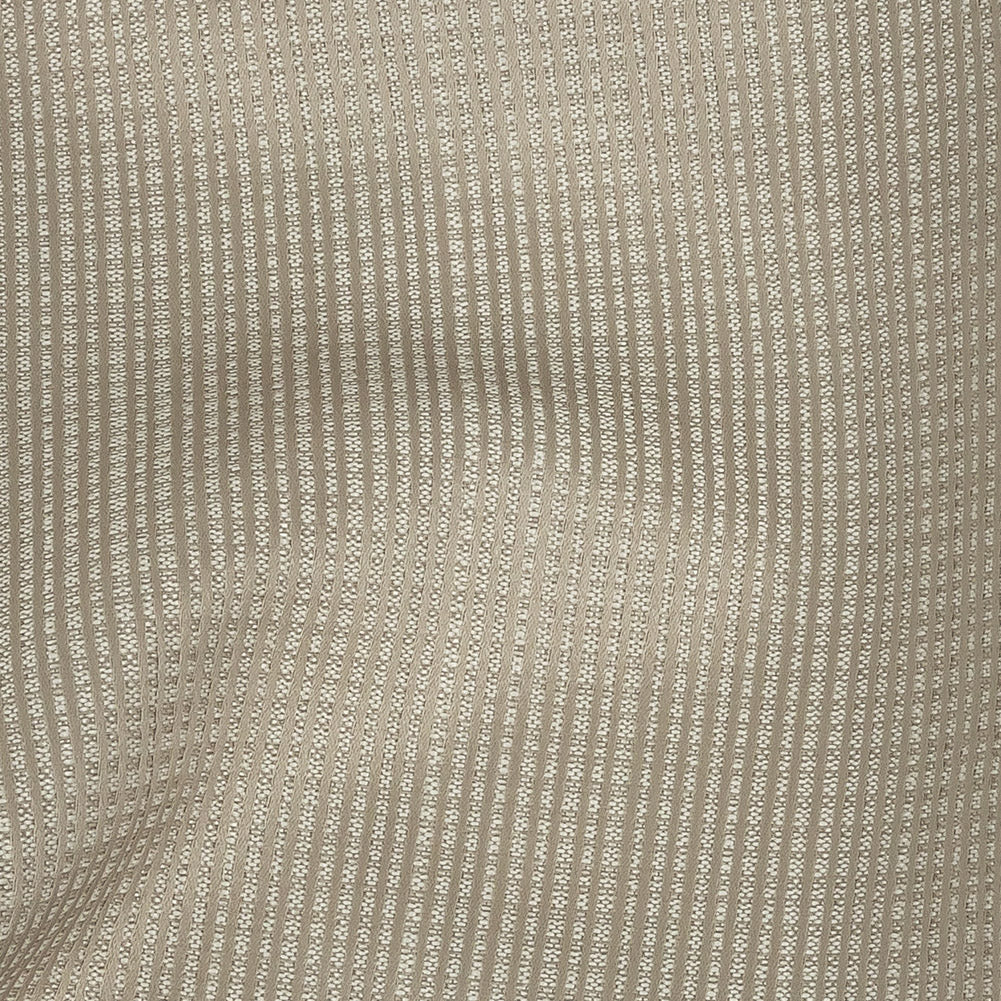Gridded Polyester Woven - Taupe - British Imported Detail