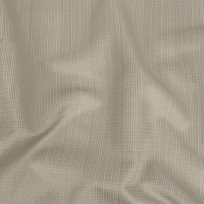 Gridded Polyester Woven - Taupe - British Imported