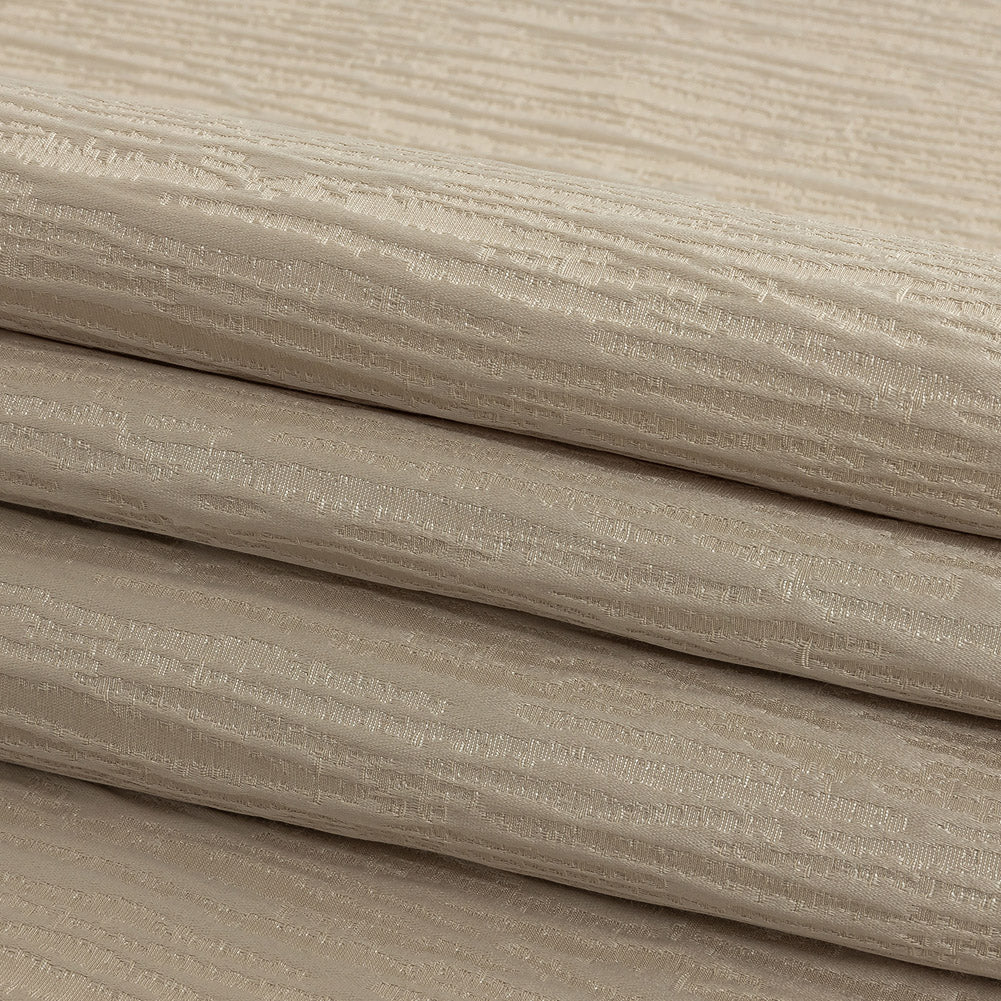 Drapery Jacquard - Champagne Striated - British Imported Folded