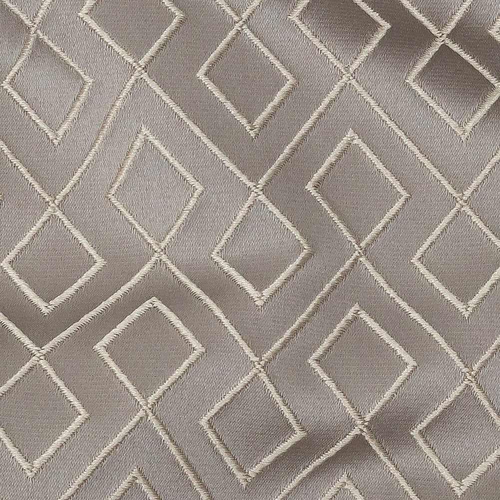 Satin-Faced Jacquard - Graphite Diamond Fret - British Imported Detail