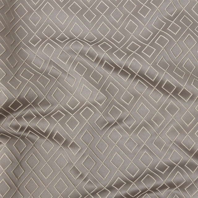 Satin-Faced Jacquard - Graphite Diamond Fret - British Imported
