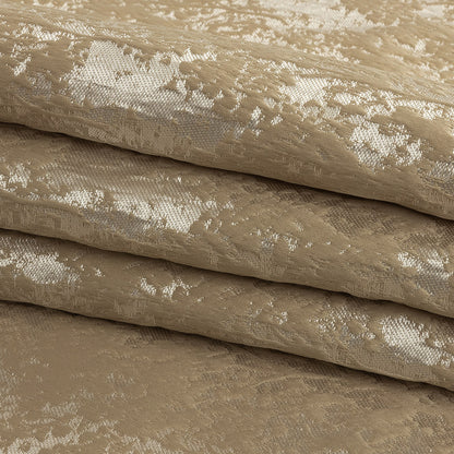 Polyester Jacquard - Gold Abstract Trees - British Imported Folded