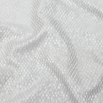Polyester Jacquard - Platinum Diamonds - British Imported