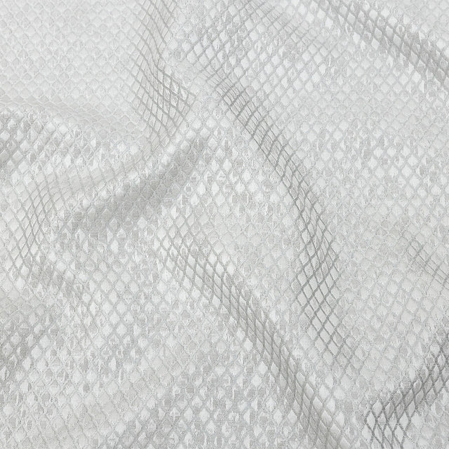 Polyester Jacquard - Platinum Diamonds - British Imported