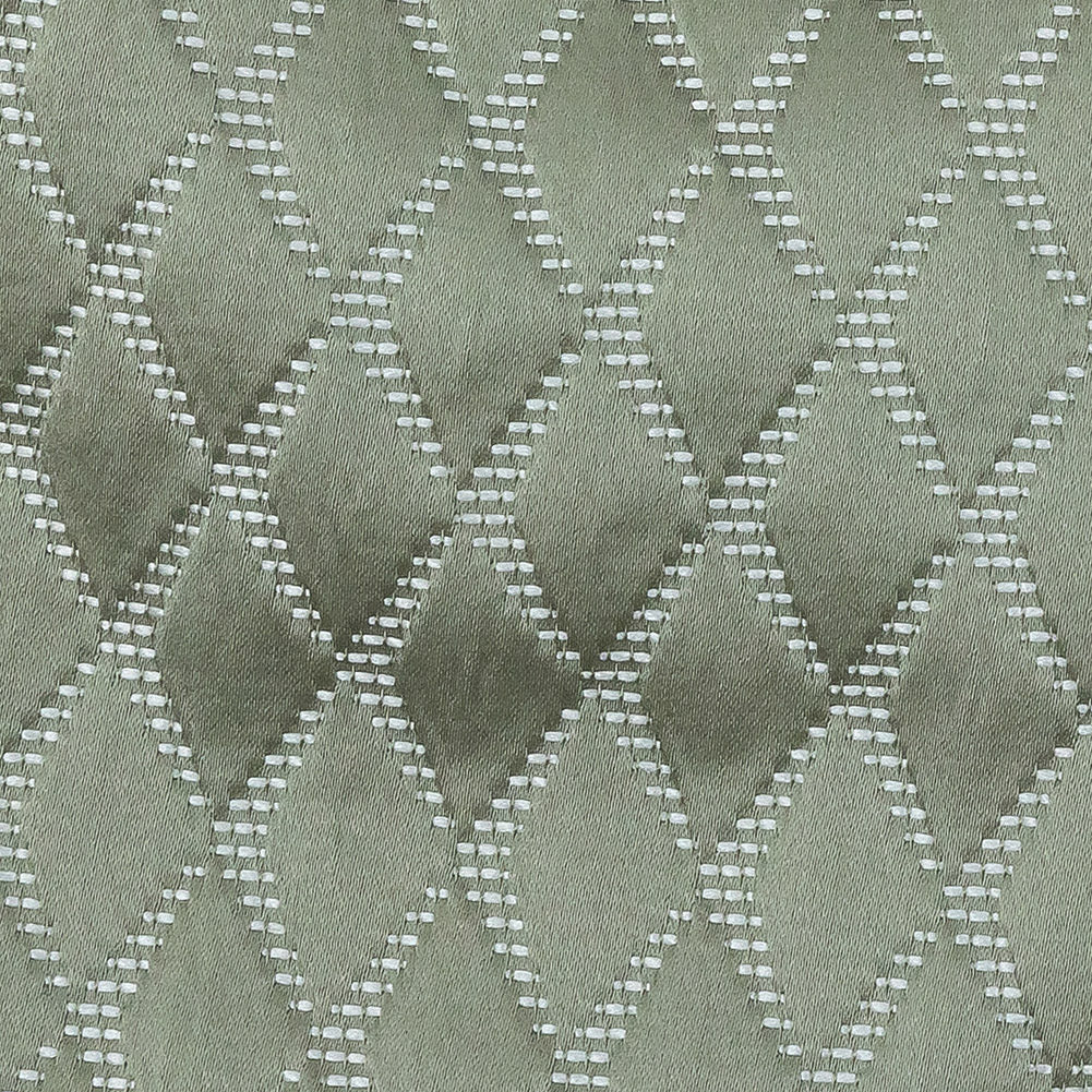 Satin-Faced Jacquard - Sage Shadow Diamonds - British Imported Detail