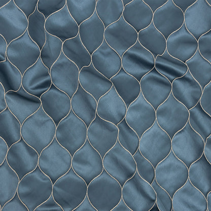 Satin-Faced Drapery Jacquard - Danube Ogees - British Imported