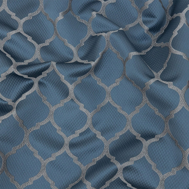Satin-Faced Jacquard - Danube Moroccan Quatrefoil - British Imported