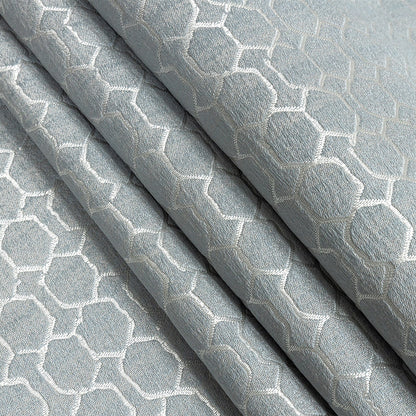 Polyester Jacquard - Ice Honeycombs - British Imported Folded