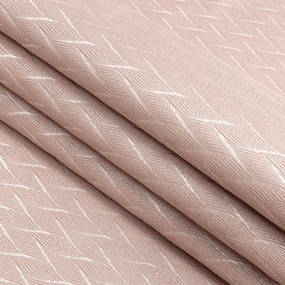 Drapery Jacquard - Blush Flowing Leaves - British Imported Folded