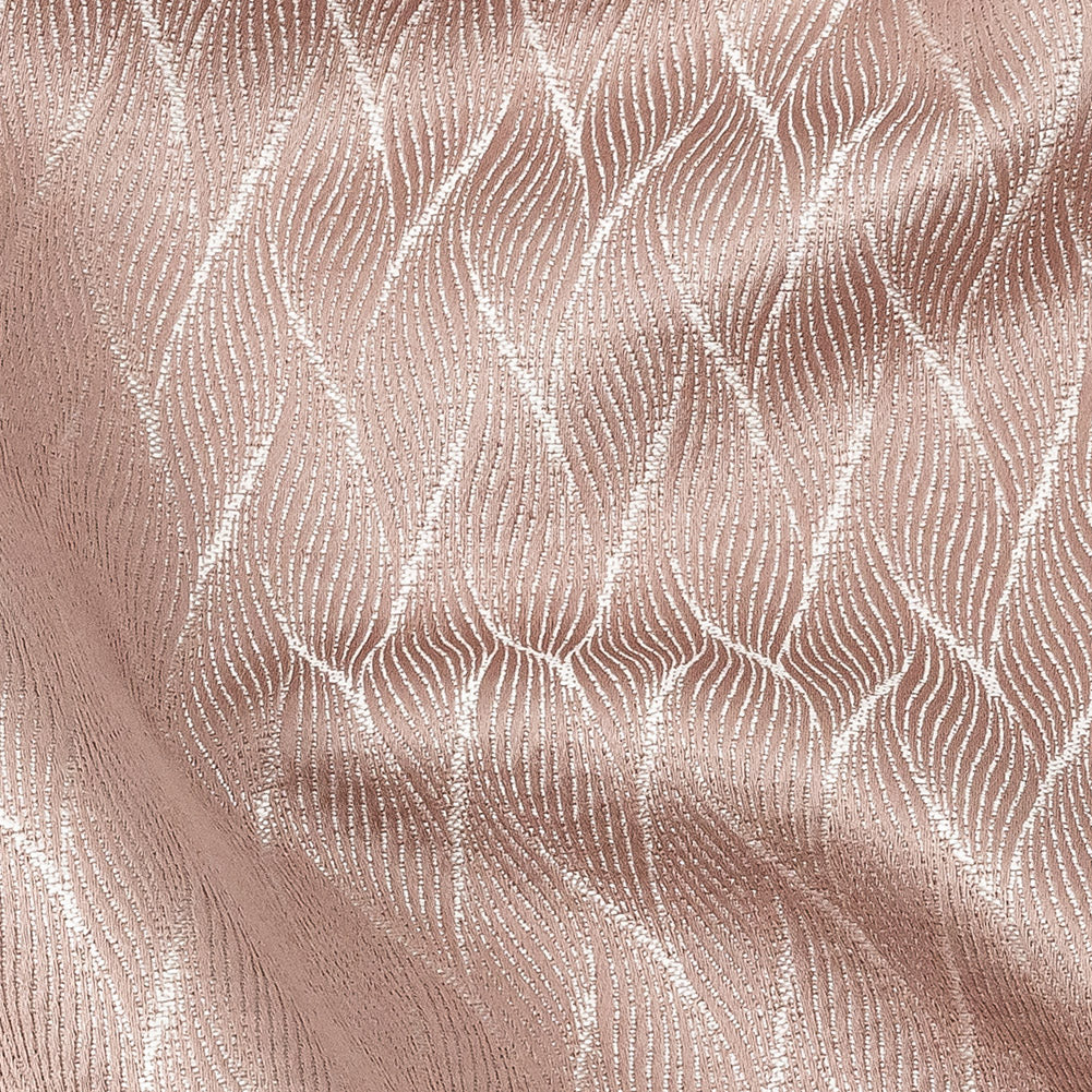 Drapery Jacquard - Blush Flowing Leaves - British Imported Detail