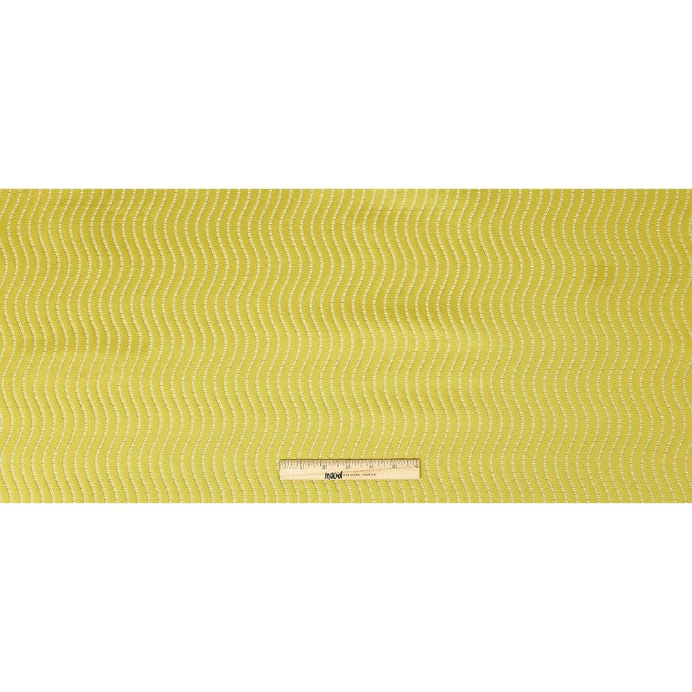 Satin-Faced Jacquard - Zest Wavy Lines - British Imported Full