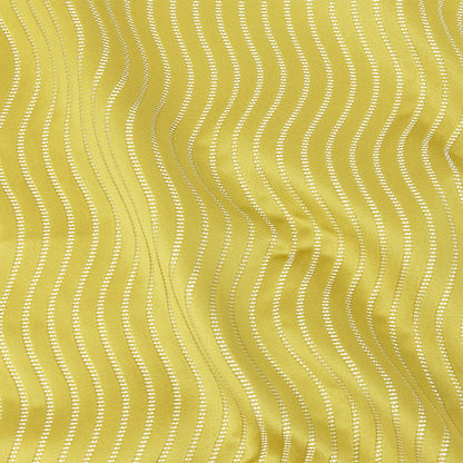 Satin-Faced Jacquard - Zest Wavy Lines - British Imported